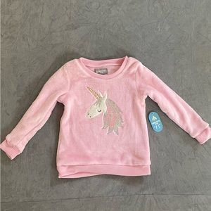 Lightning Bug Unicorn Top.  Long sleeve size 3T